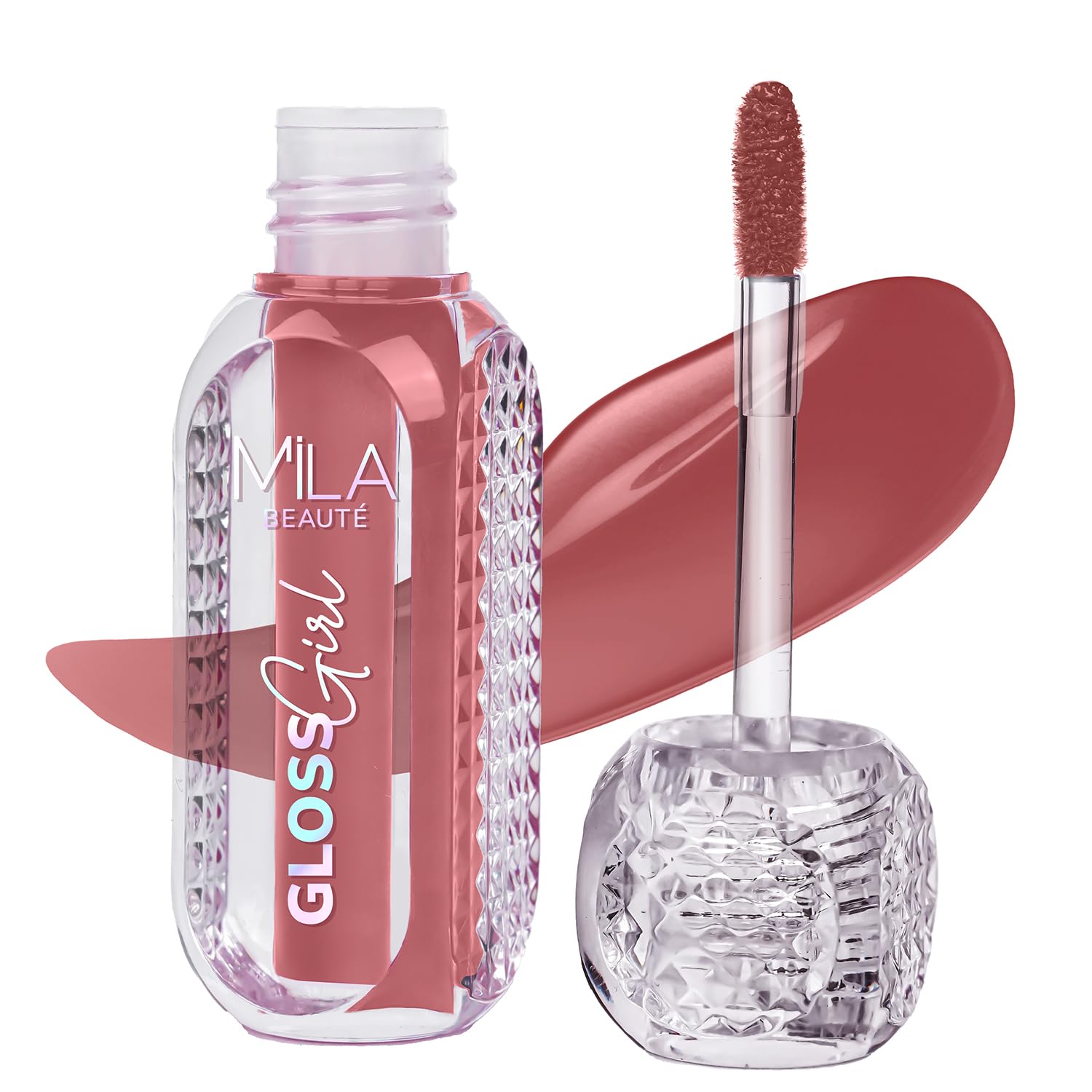 MILA BEAUTÉ Gloss Girl Lip Gloss|Enriched With Mango Seed Butter & Hyaluronic Acid |Light Weight & Non-Sticky Formula|Gives Fuller-Lip Effect & Extra Hydration