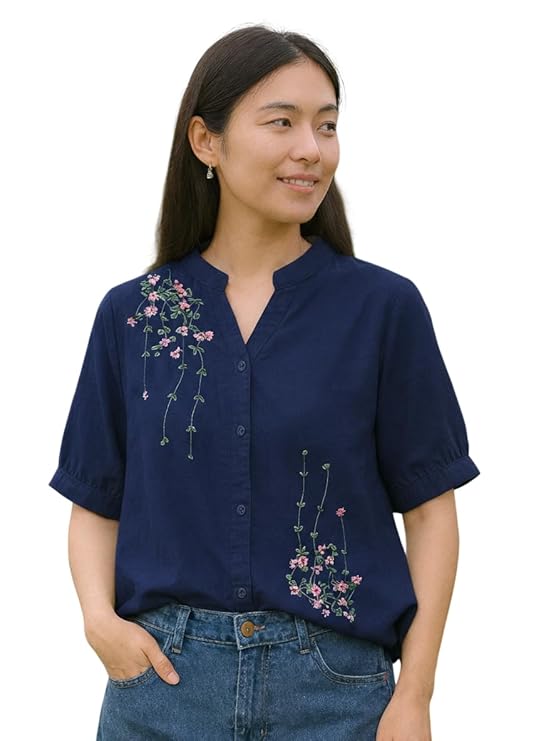 LITZO Shirts for Women - Korean Style Long Sleeve Button Down | Regular Fit Western Latest Stylish Office Wear Tops Women (NO-98-101)