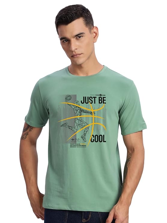 ADRO Men's Graphic Printed 100% Cotton T-Shirt - Regular Fit, Printed T-Shirts for Men