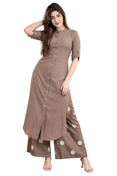 Celary Women's Kurtas & Kurtis|Printed Straight Kurti with Palazzo Pants|Ethnic Kurti Set for Woman