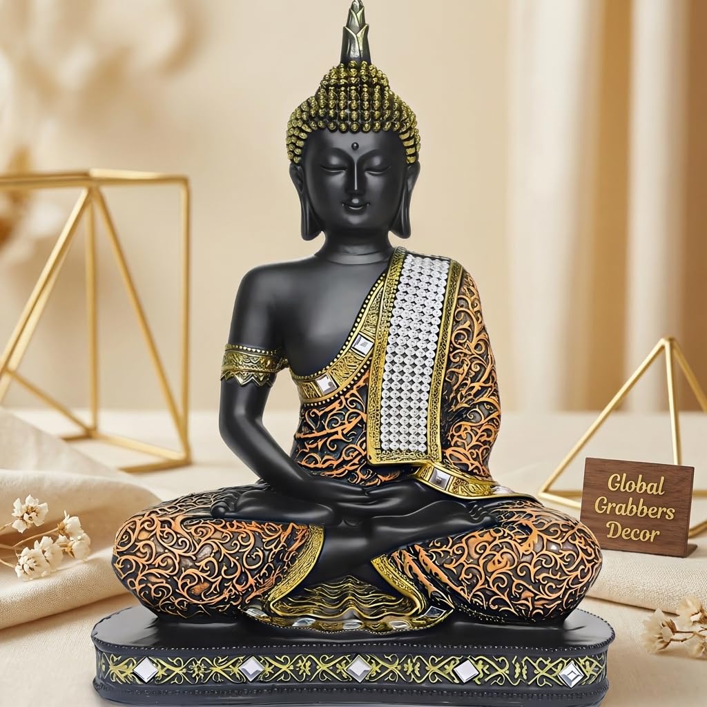 Meditating Buddha Idol Statue – 25 cm | Home Decor Showpiece