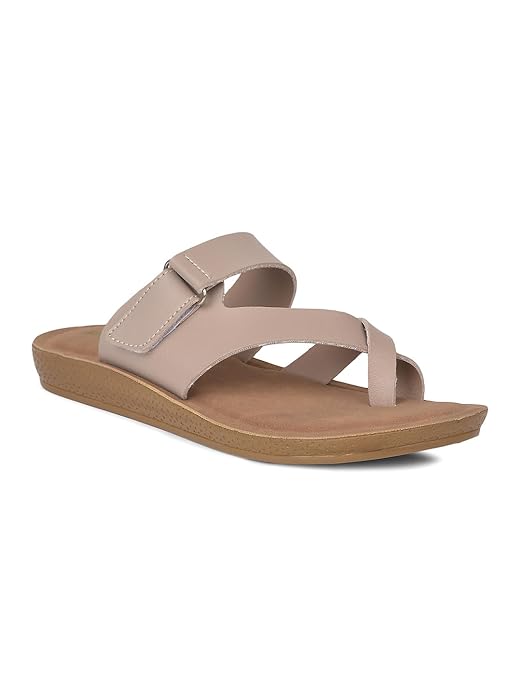 Bata Women's Casual Toe Ring Slipper - Beige