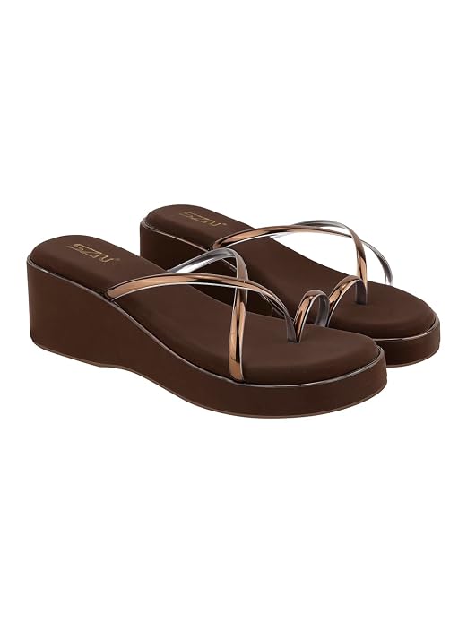 Women’s Strap Wedge Strap Wedge Sandals – Stylish Comfortable Slip-On Platform Slides | Soft Cushion Footbed Anti-Slip Sole – Perfect for Daily Casual Footwear