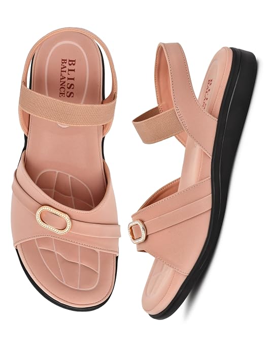 EXTRA SOFT Women's Comfortable Memory Foam Doctor Sandal|Fashionable Casual & Stylish|Lightweight & Breathable|Outdoor Synthetic Casual Sandals Ladies & Girls BB941