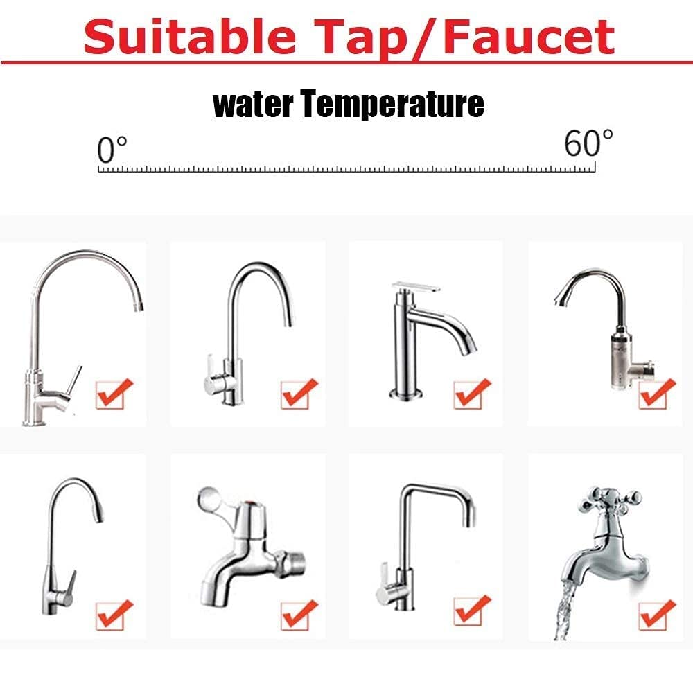 Tap water filter, Tap extension for kitchen Adjustable Kitchen Splash Plastic Water Saving Faucet, Shower Regulator, Shower Head Rotatable Nozzle Adapter Tap Extender for Kitchen tap.