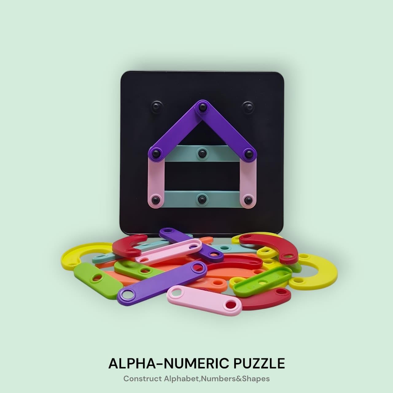 Alphabet Puzzles for Kids Alpha Numeric Games for Children alphabetic Games Puzzle numer and Shape Construction