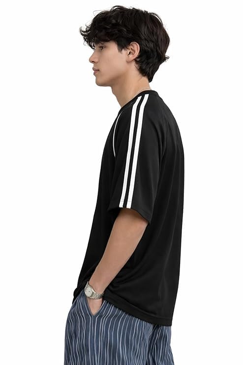 Printed Men’s Polycotton Relax Fit Round Neck T-Shirt | Half Sleeve Solid Casual & Gym Wear Comfortable Regular T-Shirt