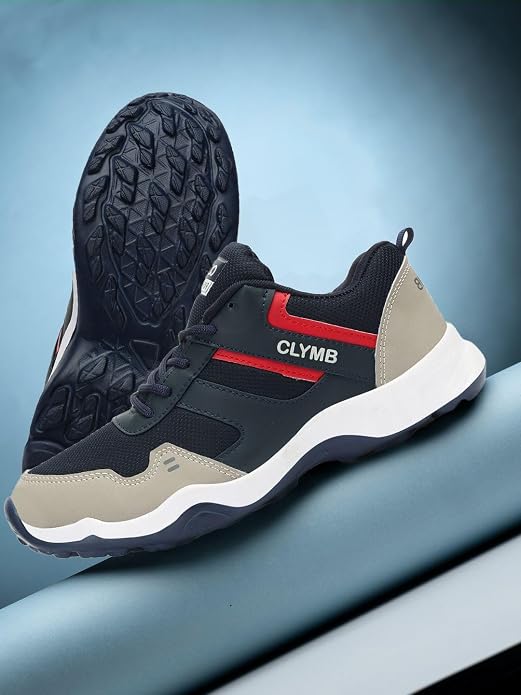 CLYMB ES21 Sports Shoe with Synthetic Upper Lightweight Comfortable Mid Top Running Shoes for Men's & Boy's