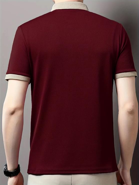 Lymio Polo T Shirt for Men || T Shirt for Man || Collar T Shirt Style Men (Packs Also Available) (Polo-55-58)