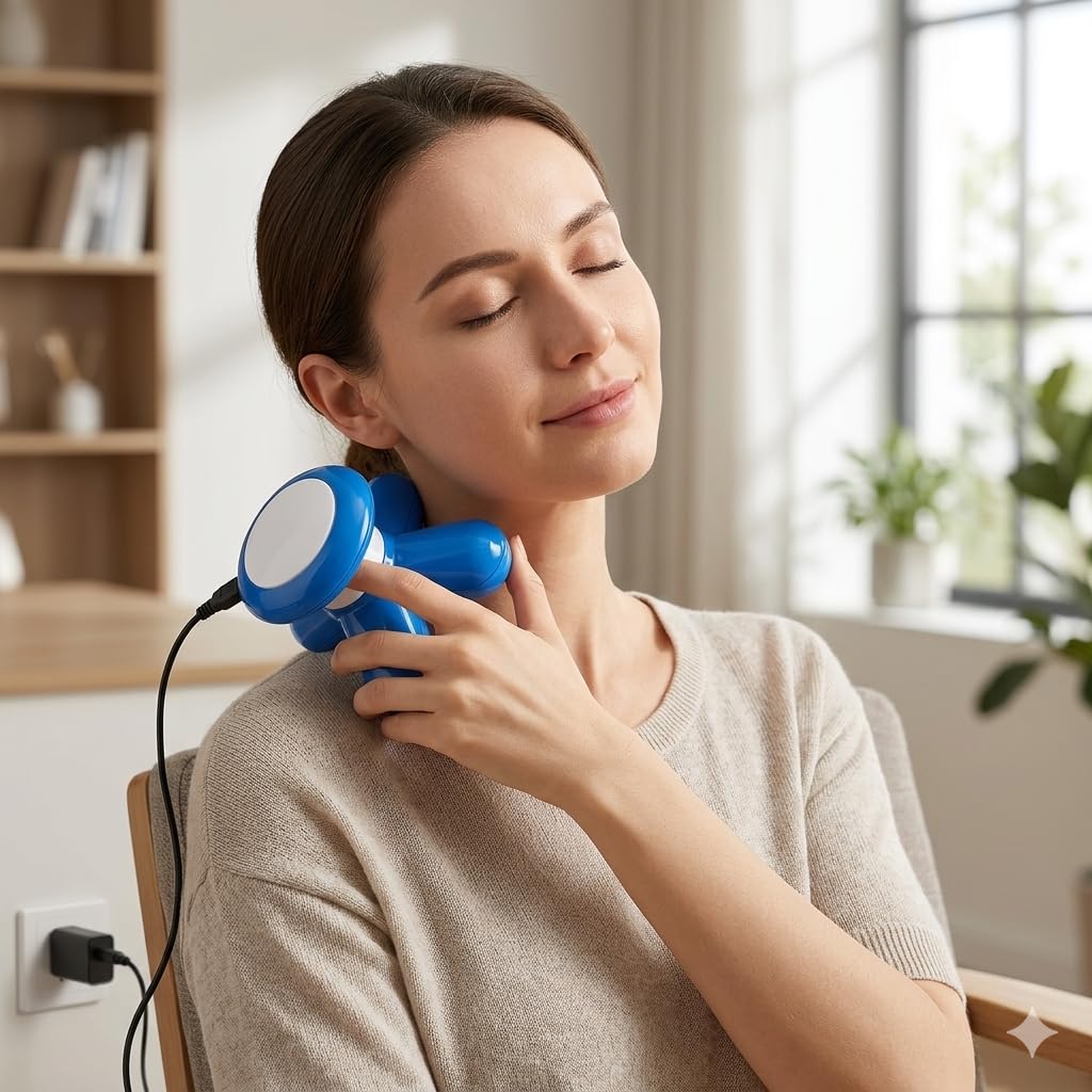 EESOME® Mini Electric Body Massager for Pain Relief & Relaxation | USB Powered Full Body Vibration Massager for Neck, Back, Shoulder & Legs
