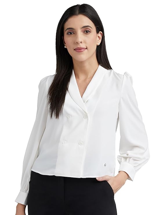 Allen Solly Women' Polyester Regular fit Blouse