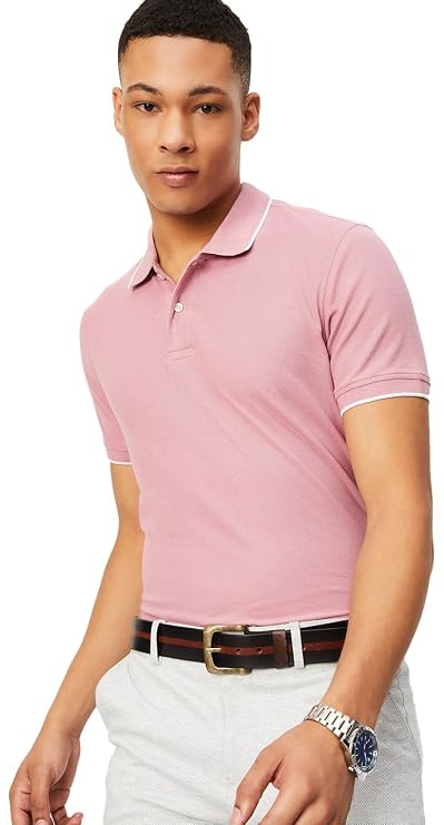 Max Men Slim Fit Solid Polo T-Shirt