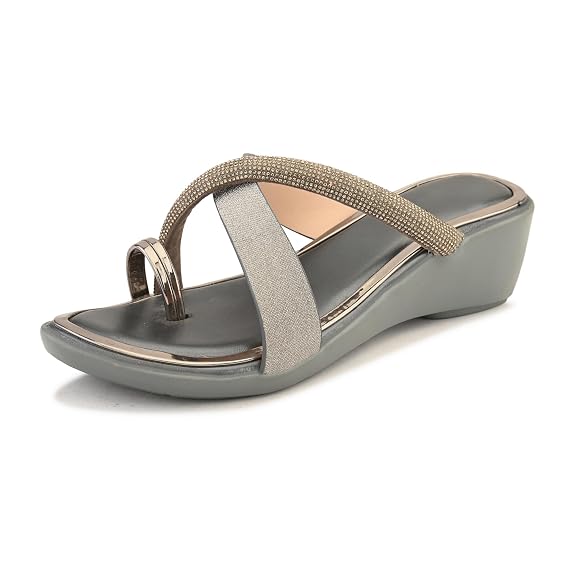 Centrino Women's Wedge Heel Sandals | Stylish Slip-On Sandals for Ladies | Soft Cushioned Footbed for Comfort | Elegant & Trendy Design | Lightweight and Durable Fashion Footwear (9410)