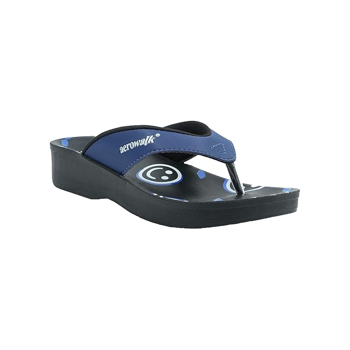 AEROWALK Stylish Fashion Slipper for Women | Comfortable| Lightweight | Anti Skid | Casual Office Footwear (0895_BLACK)