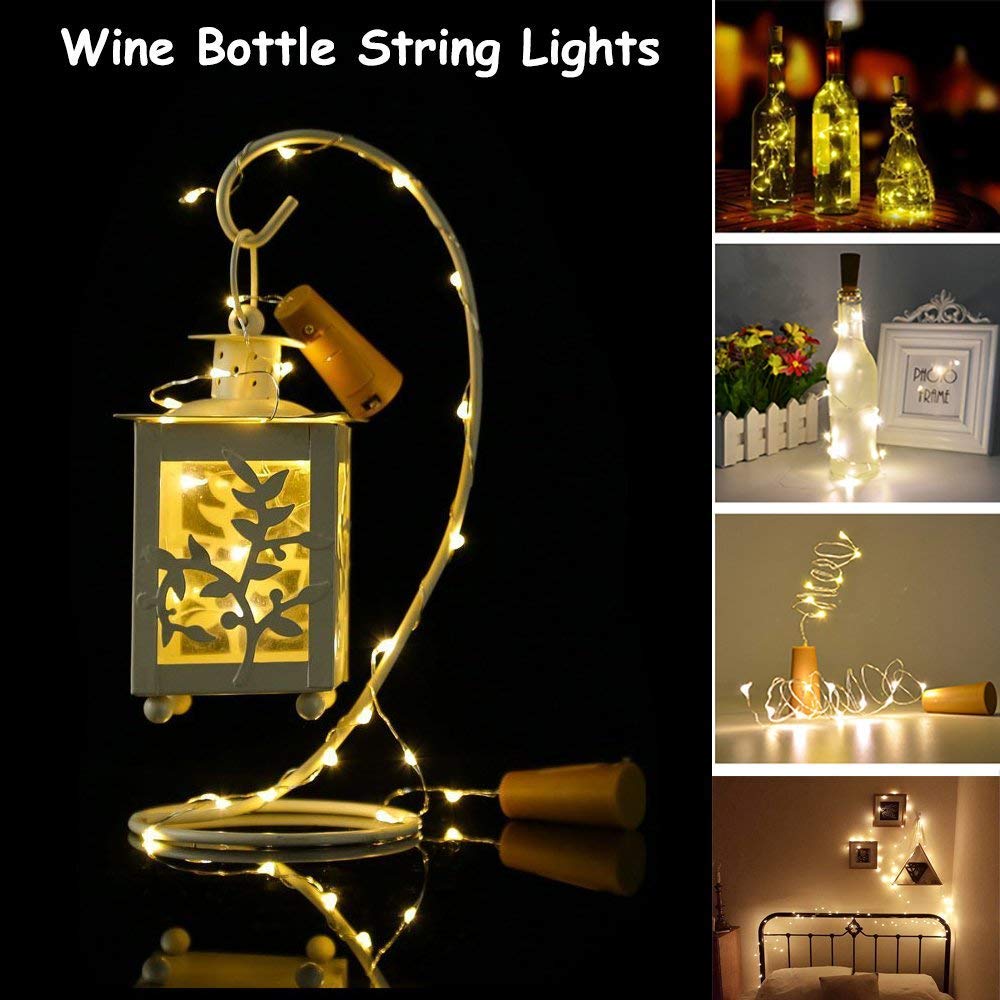 Lexton Wine Bottle Cork Lights – 20 LEDs Copper Wire String Lights