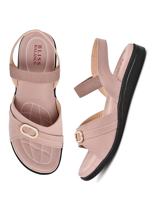 EXTRA SOFT Women's Comfortable Memory Foam Doctor Sandal|Fashionable Casual & Stylish|Lightweight & Breathable|Outdoor Synthetic Casual Sandals Ladies & Girls BB941
