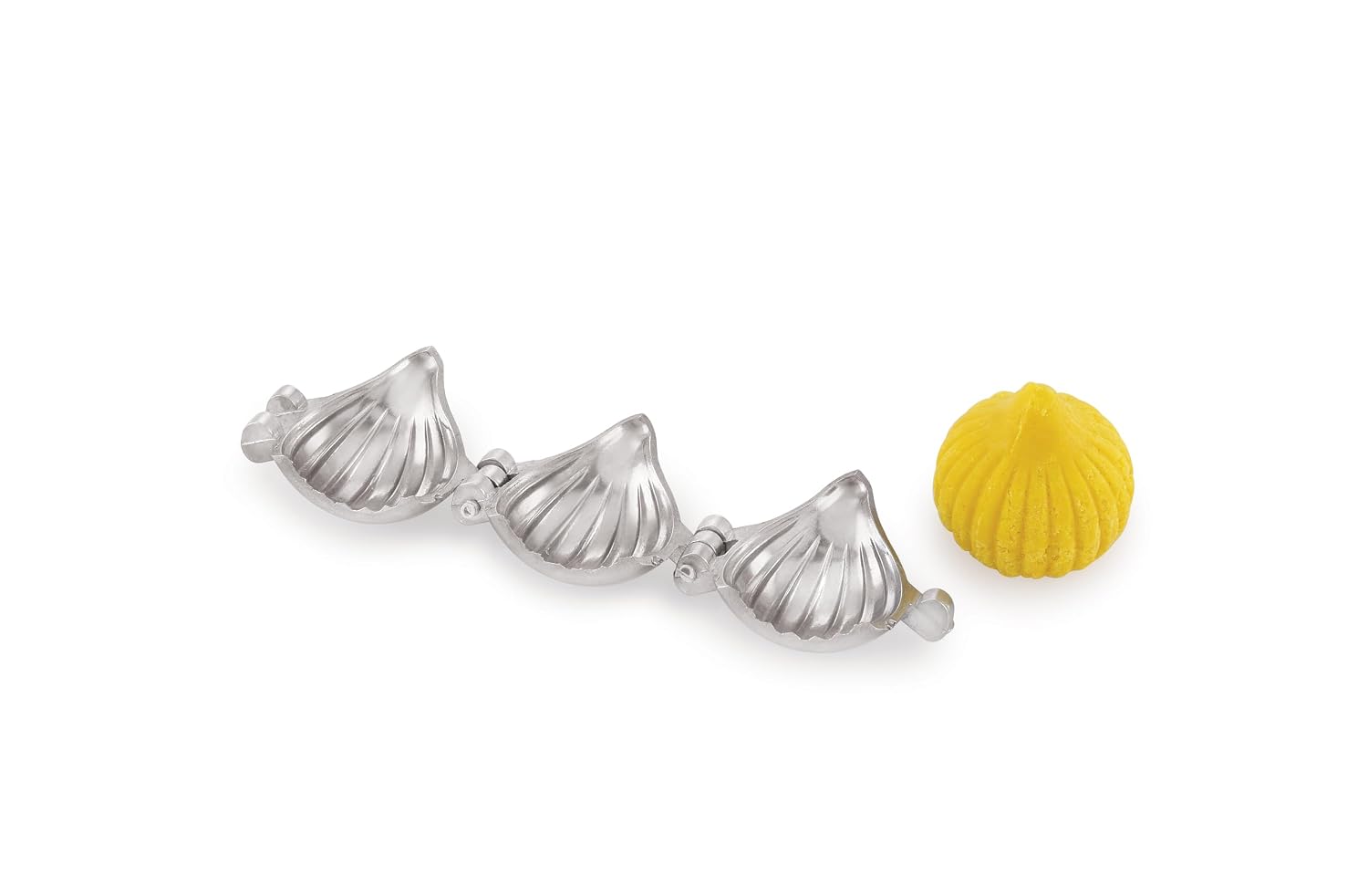 TOSAA Aluminium Modak Mould Modak Maker, Aluminium Modak Making Mould, Traditional Indian Sweet Maker Kitchen Molds for Festivals - Medium (Pack of 1)