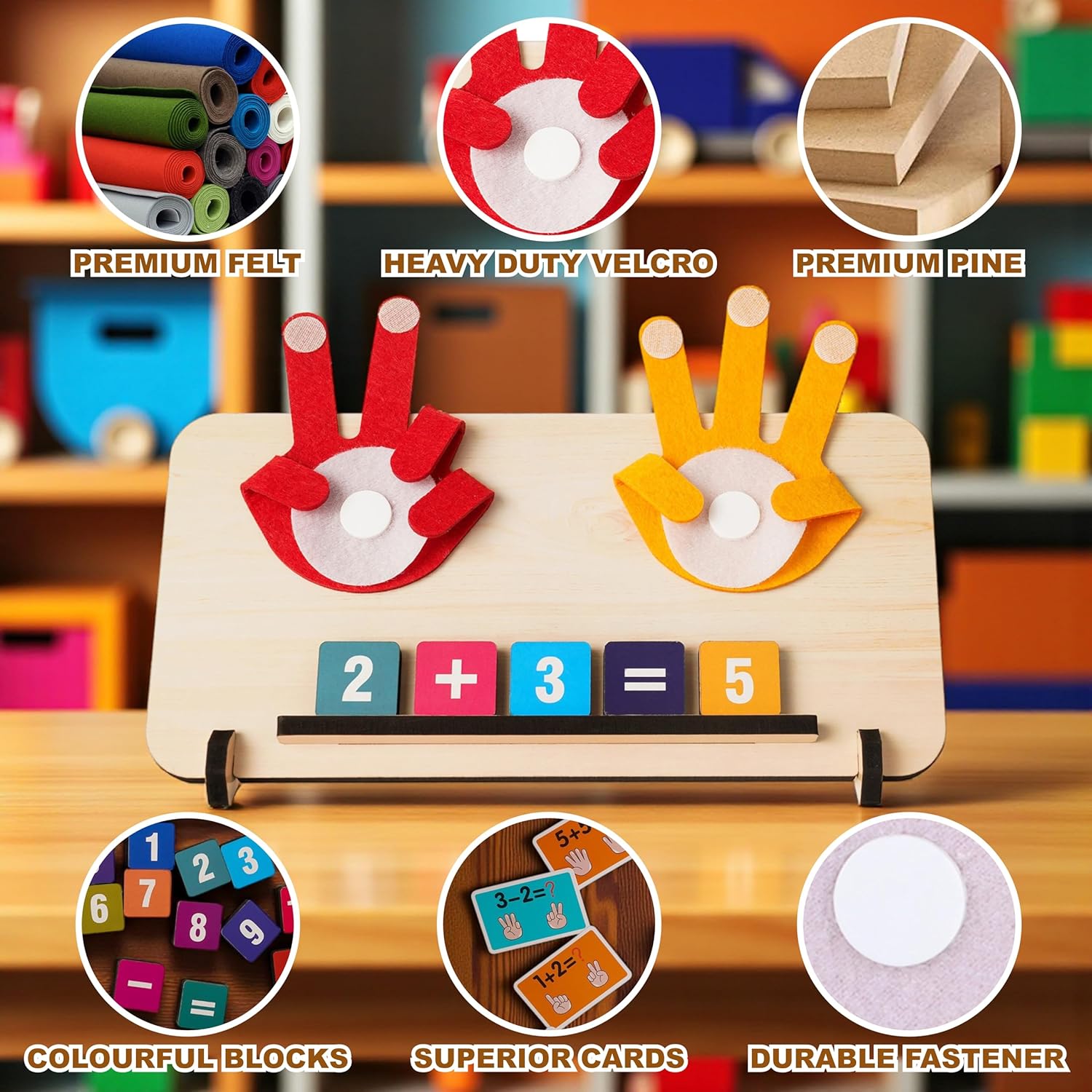 Educational Math Learning & Activity Toys for Kids 3-5 | Interactive Early Brain Development Montessori Toys for 3-4 Years Old | Number Blocks for Toddlers 3,4 | Birthday Gift for Boys & Girls