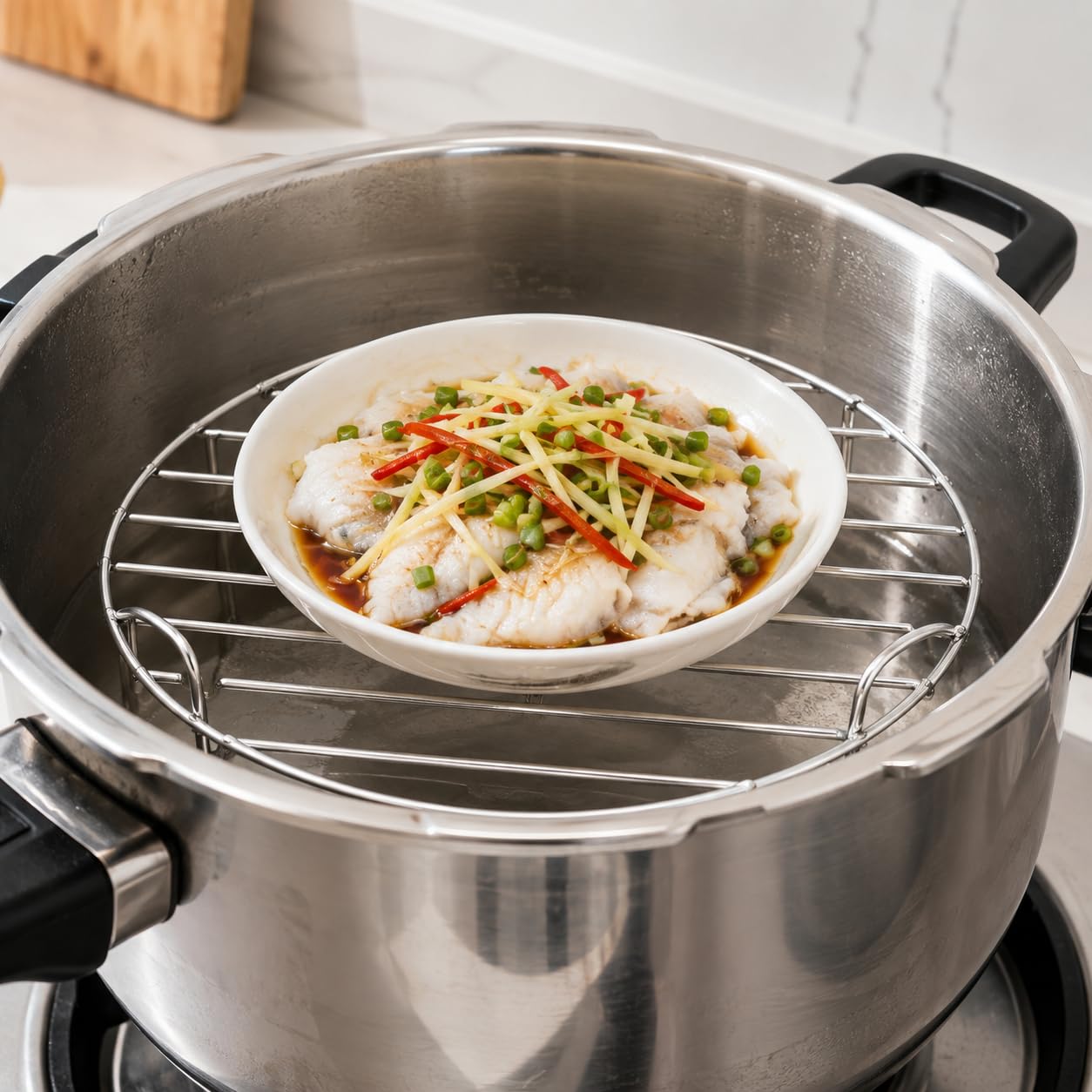 Sulfar Round Cooking Rack, Baking Cooling Steaming Grilling Rack Stainless Steel, Fits Air Fryer/Stockpot/Instant Pot/Pressure Cooker/Round Cake Pan, Oven & Dishwasher Safe