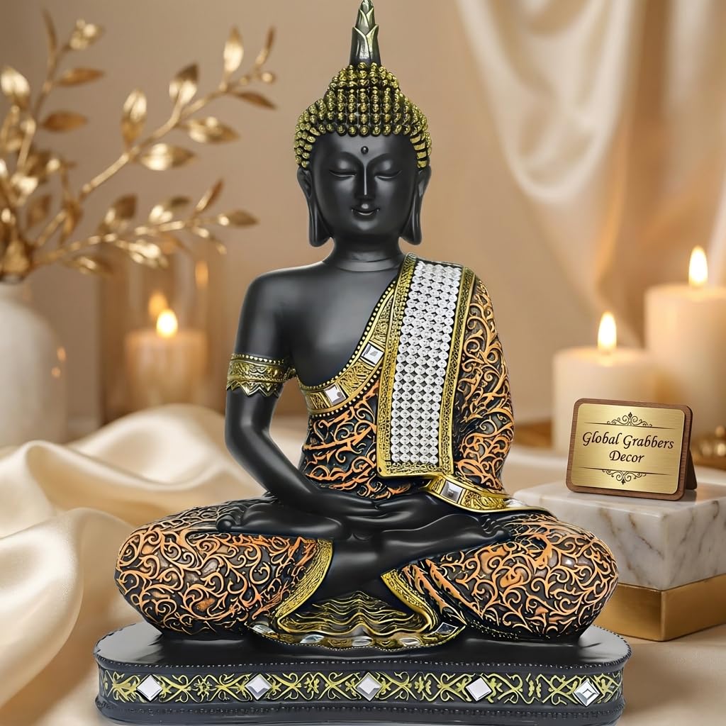 Meditating Buddha Idol Statue – 25 cm | Home Decor Showpiece