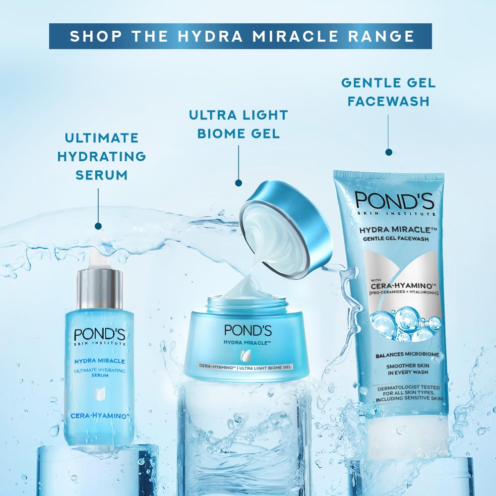 POND'S Hydra Miracle Gentle Gel Face Wash 100g | Refreshing Gel Face Wash