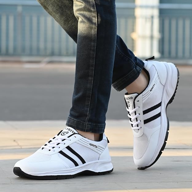 Centrino Men's Sneaker Shoes Stylish | Shoes for Man Casual Sports | Lightweight Breathable Lace-Up Walking Shoes with Cushioned Insole | Comfortable Anti-Skid Canvas Sneakers for Men | Mens Shoes (9201)