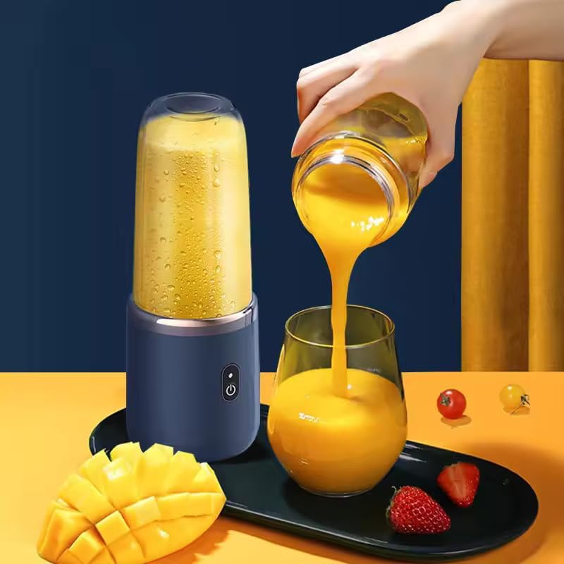 Portable Blender Smoothie Maker | USB Rechargeable Personal Juicer with 6 Stainless Steel Blades | 3 Speed Modes Mini Electric Fruit Mixer | Juice and Shakes