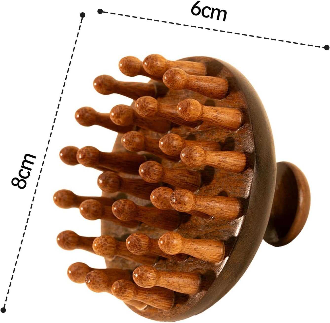 Flavoma Natural Wood Tooth Hair and Scalp Massager Comb | 28 Teeth Massage Comb | Stress Relief & Detox Shampoo Brush, Wet and Dry for Reduces Dandruff and Stimulates Hair Growth | Multifunctional Meridians Scalp Massager
