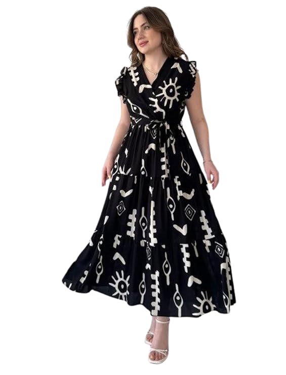 Modestouze Attires Dress for Women Western Maxi Style, Indo Western Dresses