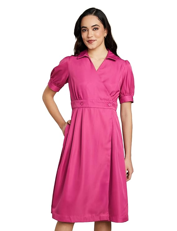 Symbol Premium Women's Fit & Flare Wrap Dress