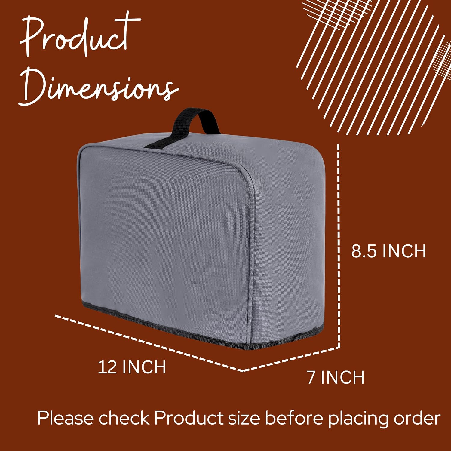 Waterproof Toaster Cover with Pockets for Jam Spreader and Toaster Tongs Compatible