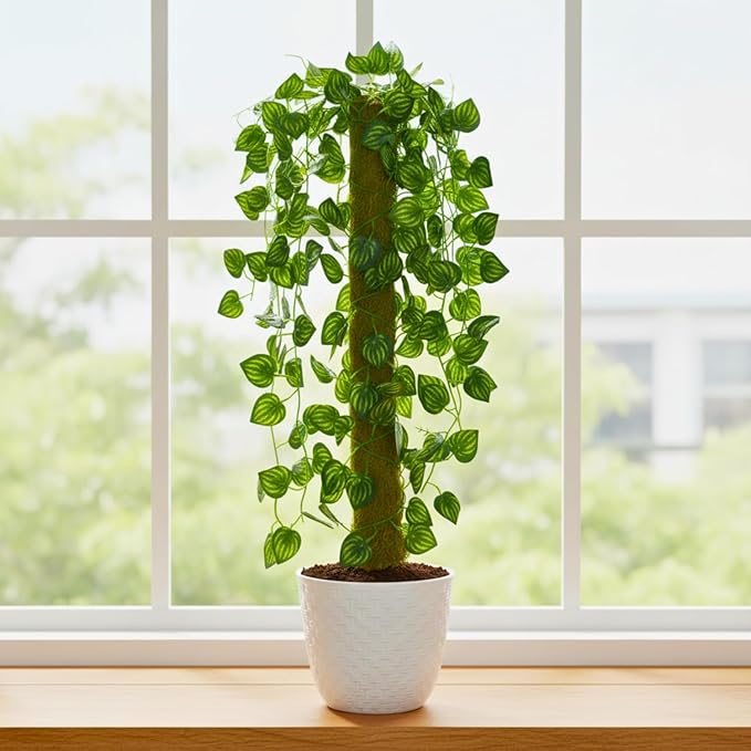 fancymart Artificial Petunia Flower Falling Leaves in Small Pot, 45 cm Height, Home Décor for Wall Shelves & Indoor Spaces