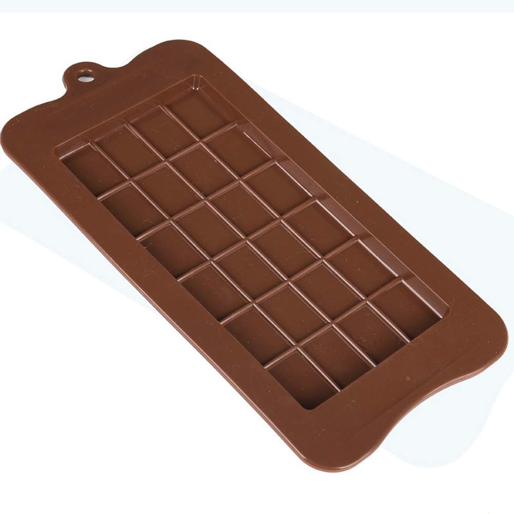 Clazkit - YH-614 Silicone Bar Chocolate Mould Break Apart Choc Block Mould (size : 19*16*2cm) , Chocolate colour