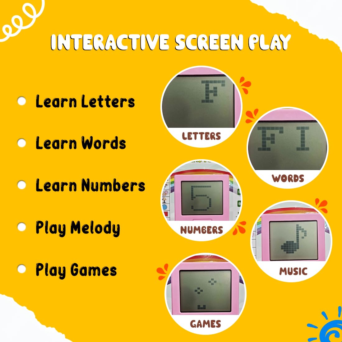 Wembley Educational Kids Laptop Learning Toy for 2-5 Years Boys Girls Computer Toys for 3 Years Fun Activity Learning