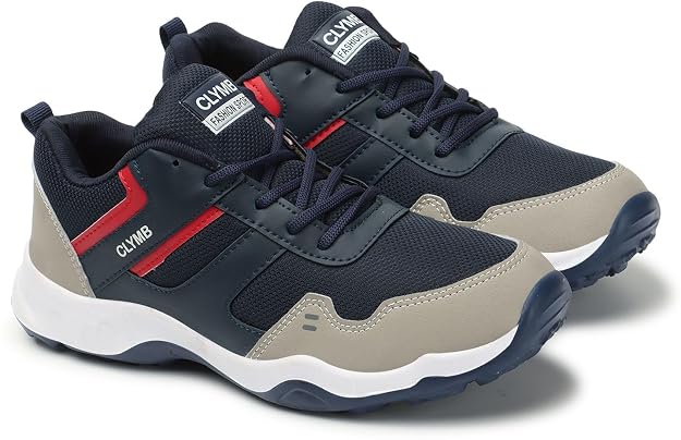 CLYMB ES21 Sports Shoe with Synthetic Upper Lightweight Comfortable Mid Top Running Shoes for Men's & Boy's