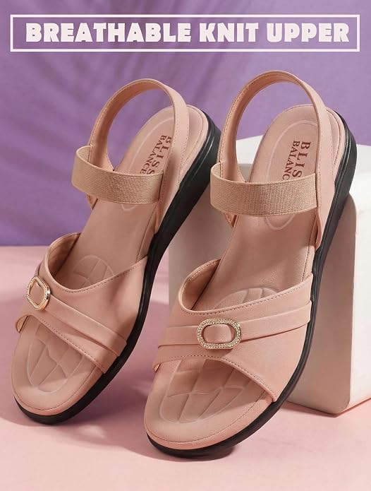 EXTRA SOFT Women's Comfortable Memory Foam Doctor Sandal|Fashionable Casual & Stylish|Lightweight & Breathable|Outdoor Synthetic Casual Sandals Ladies & Girls BB941
