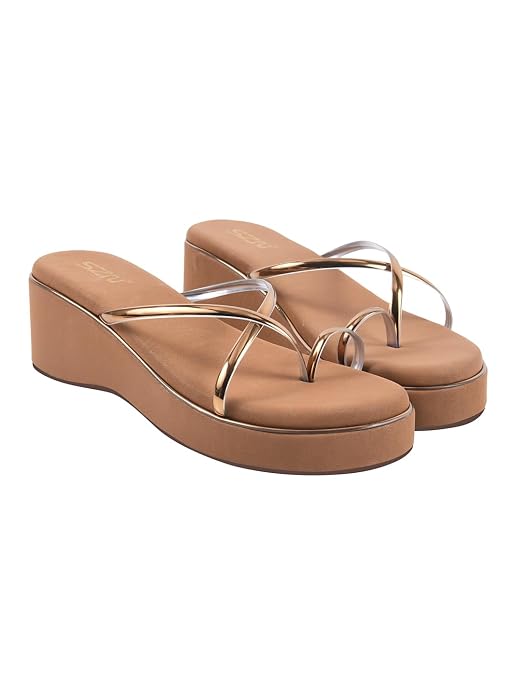 Women’s Strap Wedge Strap Wedge Sandals – Stylish Comfortable Slip-On Platform Slides | Soft Cushion Footbed Anti-Slip Sole – Perfect for Daily Casual Footwear