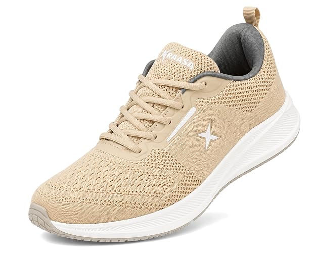 Kraasa Men’s Running Shoes | Breathable Mesh Upper | Lightweight Phylon Sole | Cushioned EVA Insole | Comfortable Sports