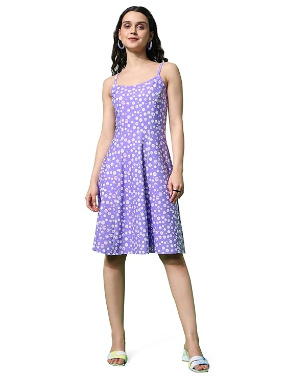 PURVAJA Women’s Fit & Flare Knee Length Dress (Wini-012-016)