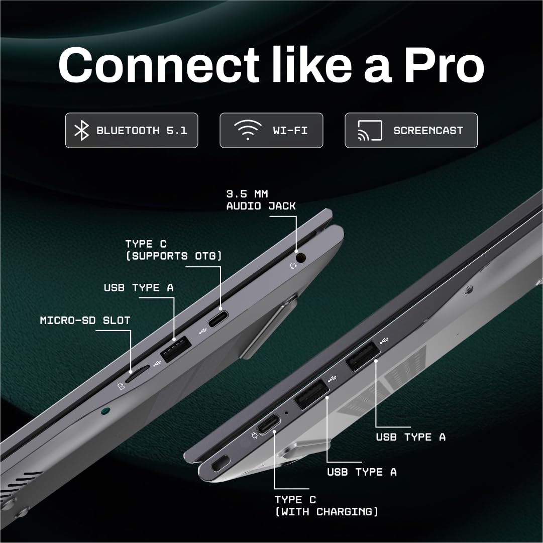 Primebook 2 Pro (2026) | 8GB RAM, 128GB UFS Storage | 14.1-Inch FHD IPS Display | 14 Hours Battery | MediaTek Helio G99 | Android 15 (PrimeOS 3.0) | Backlit Keyboard | in-Built AI (Gray)