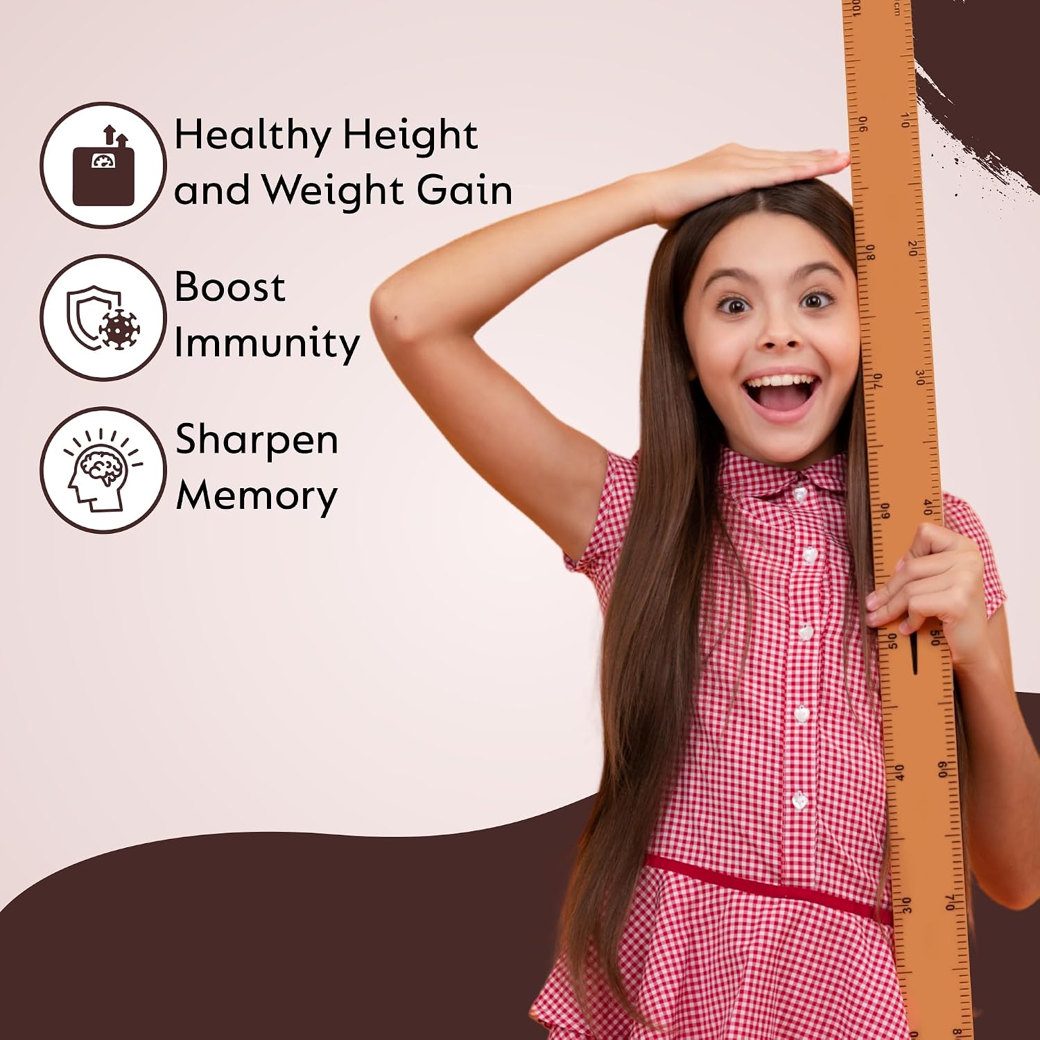 KidVediks Kids Nutrition Drink Mix Ages 13+ (350g) | Protein Powder for kids | 10g Protein/Serving | Health Drink | 23 Vitamins & Minerals |DHA, Calcium, Zinc | | Chocolate Flavour Nutrition Drink Powder