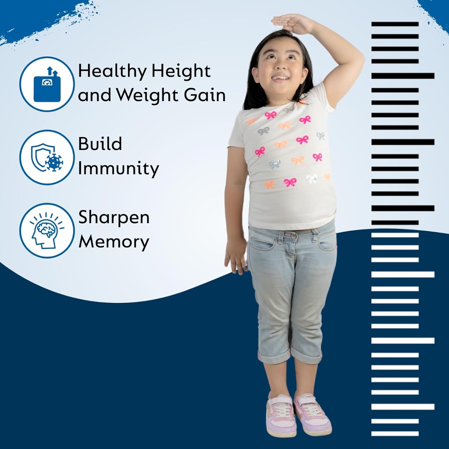 KidVediks Kids Protein Powder for Ages 7–12 yrs (350g) | Nutrition Drink Powder| Brain Booster | Health drink for kids | 8g Protein/Serving | 23 Vitamins & Minerals, DHA, Calcium, Zinc