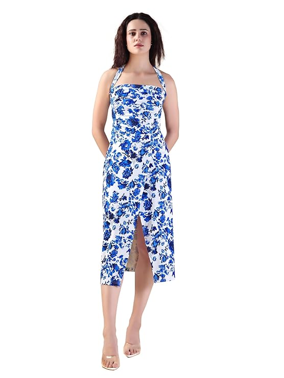 PURVAJA Women’s A-Line Midi Dress