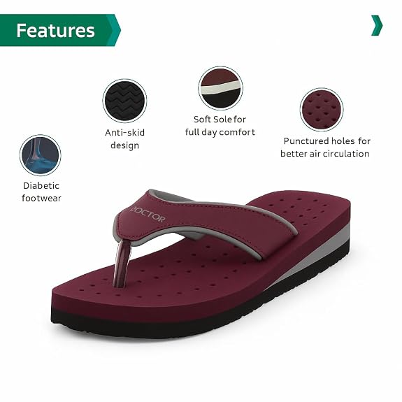 ORTHO JOY Doctor Orthopedic Soft Slippers For Ladies Daily Use/mcr chappals for women/ortho slippers women