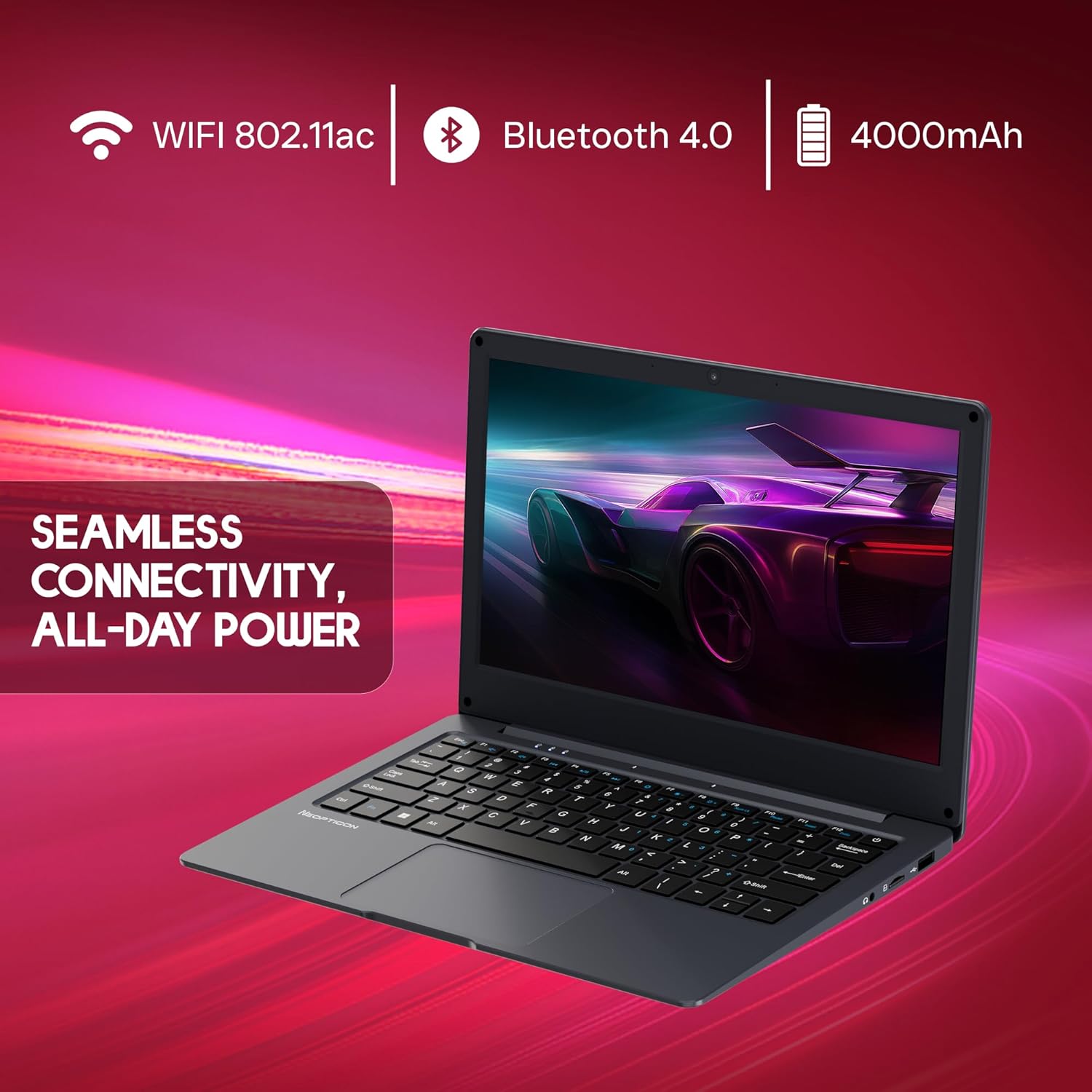 EBook 11.6" HD Laptop | Best Student & Office Work Laptop | Celeron N4020 | 4GB DDR4 | 128GB eMMC + M.2 SSD Expandable Slot