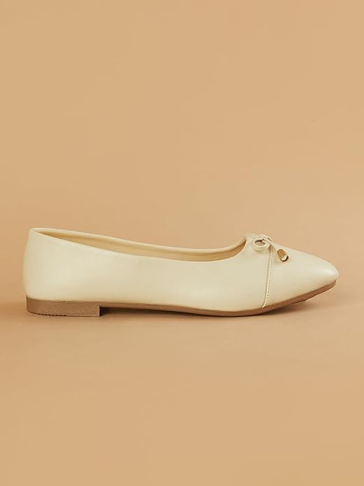 Ginger by Lifestyle Womens Ginger By Lifestyle Women Bow-Detailed Ballerinas Ballet Flat