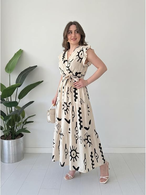 Modestouze Attires Dress for Women Western Maxi Style, Indo Western Dresses