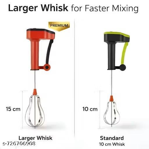 Manual Hand Blender for Kitchen, .Power High Speed Mixer with Stainless Steel Beater for Lassi, Milkshake, Dal & Cream | Non Electric Hand Blender for Daily Home Use