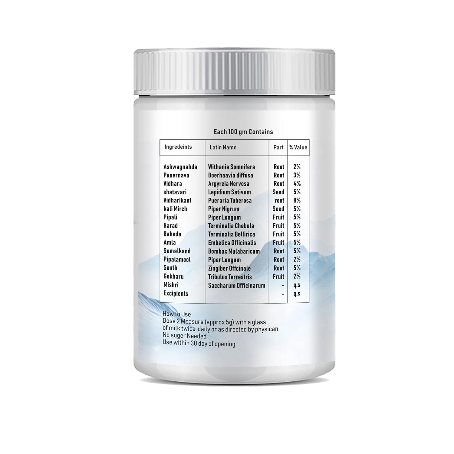 Ayurvedic Height Growth Nutrition Powder for Kids & Teens | Herbal Health Supplement with Ashwagandha, Shatavari, Vidarikand & Amla | Daily Growth Nutrition | 150g