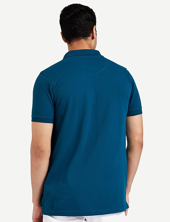 Amazon Brand - Symbol Men's Cotton Rich Solid Polo Tshirt | Collar Tshirts | Half Sleeves | Plain-Regular Fit